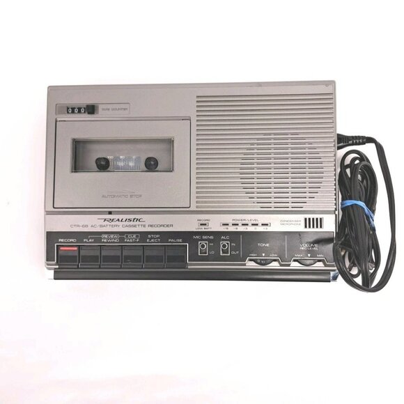 Realistic Portable Tape Cassette Recorder And Player For Parts Only - Picture 1 of 14